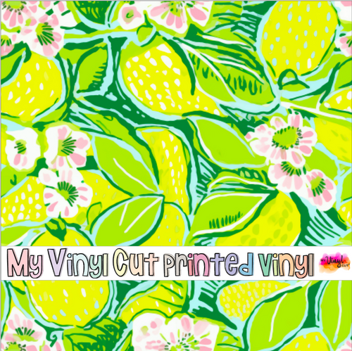 Printed Vinyl & HTV Preppy Fruit I Pattern 12 x 12 inch sheet