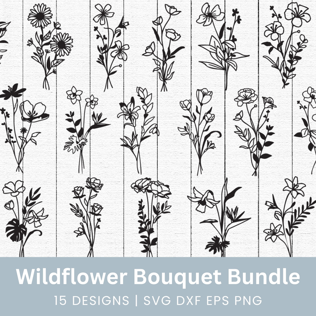 Wildflower Bouquet SVG Bundle