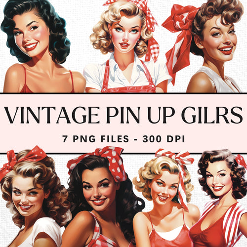 Vintage Pin Up Girl Sublimation