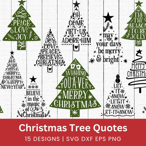 Christmas Tree Quote SVG Bundle