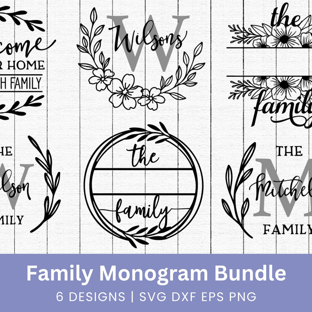 Family Monogram SVG Bundle