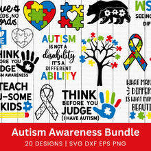 Load image into Gallery viewer, Autism Awareness SVG Bundle