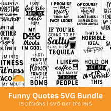 Load image into Gallery viewer, Funny Quotes SVG Bundle