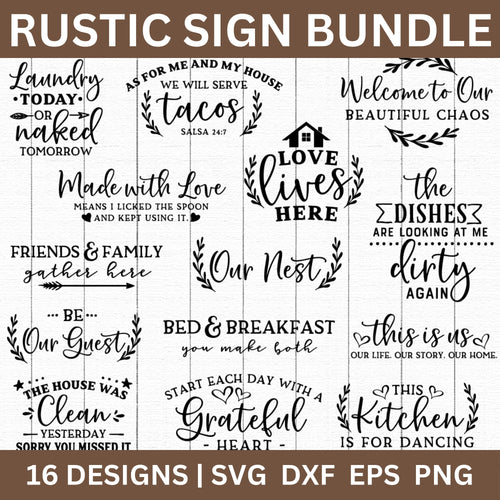 Rustic Sign SVG Bundle