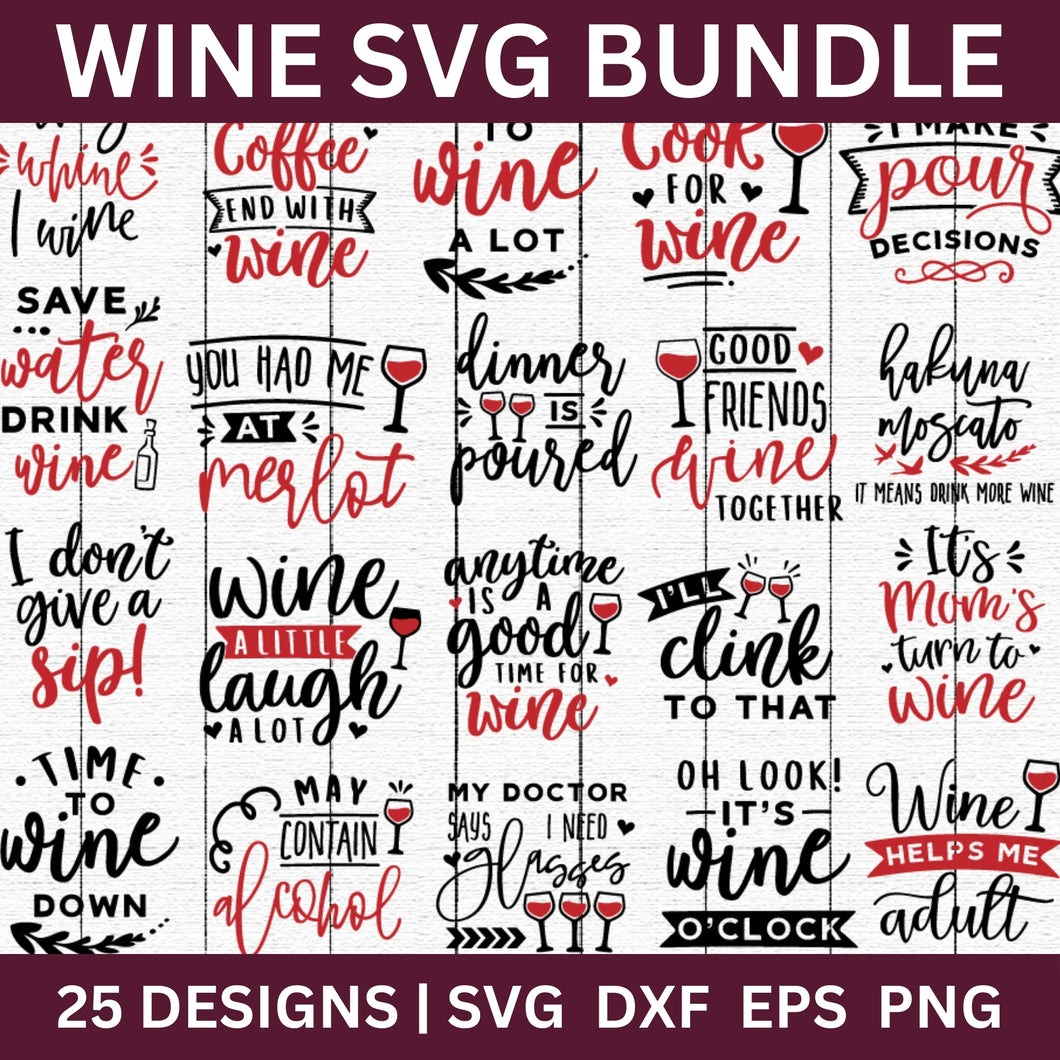 Wine SVG Bundle