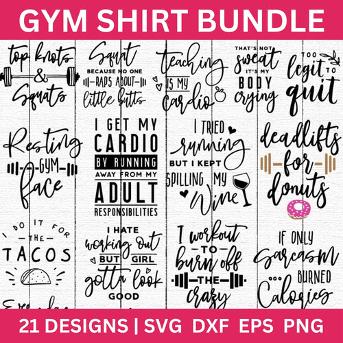 Gym Shirt SVG Bundle
