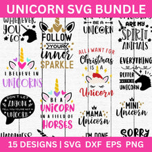 Load image into Gallery viewer, Unicorn SVG Bundle