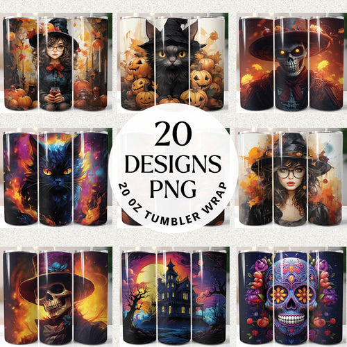 Halloween Tumbler Wrap Bundle Digital Download
