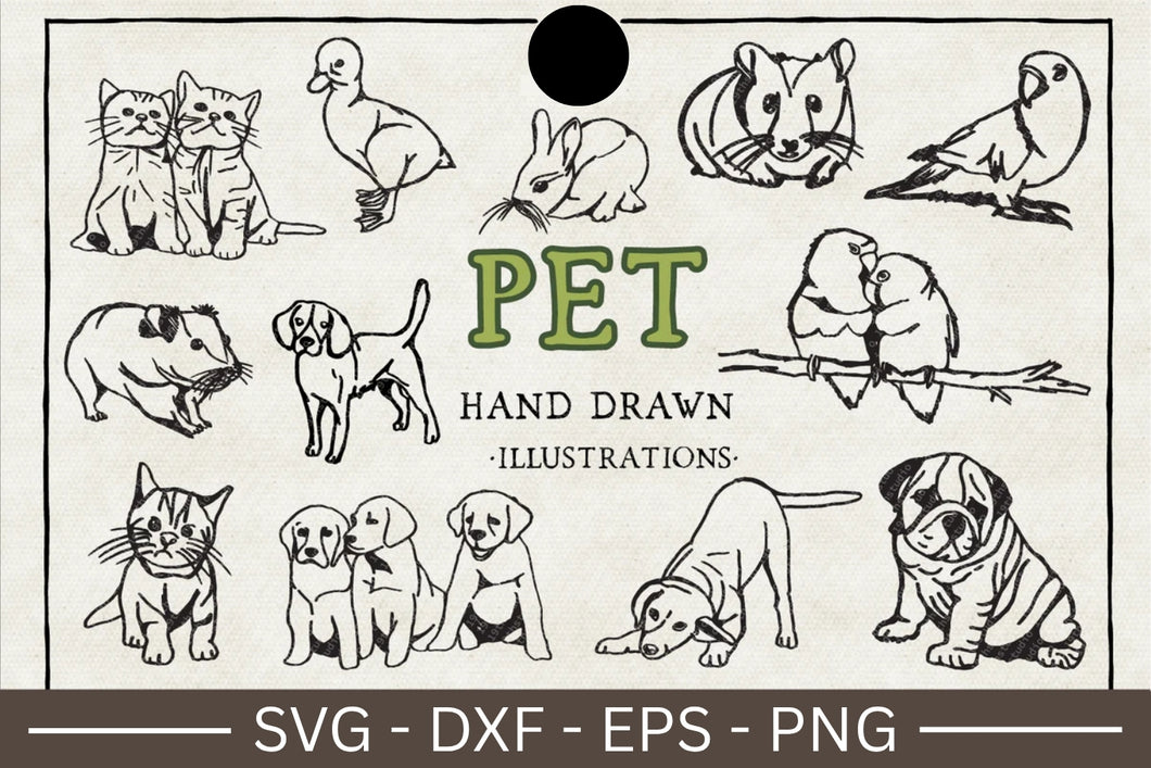 Pet Illustration SVG Bundle