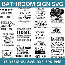 Load image into Gallery viewer, Bathroom Sign SVG Bundle