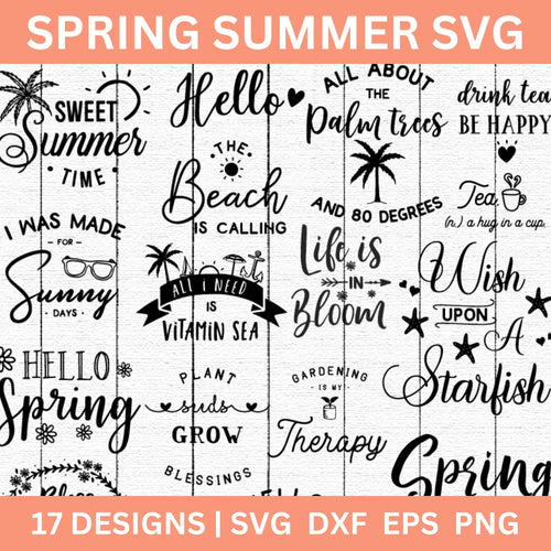 Spring Summer SVG Bundle