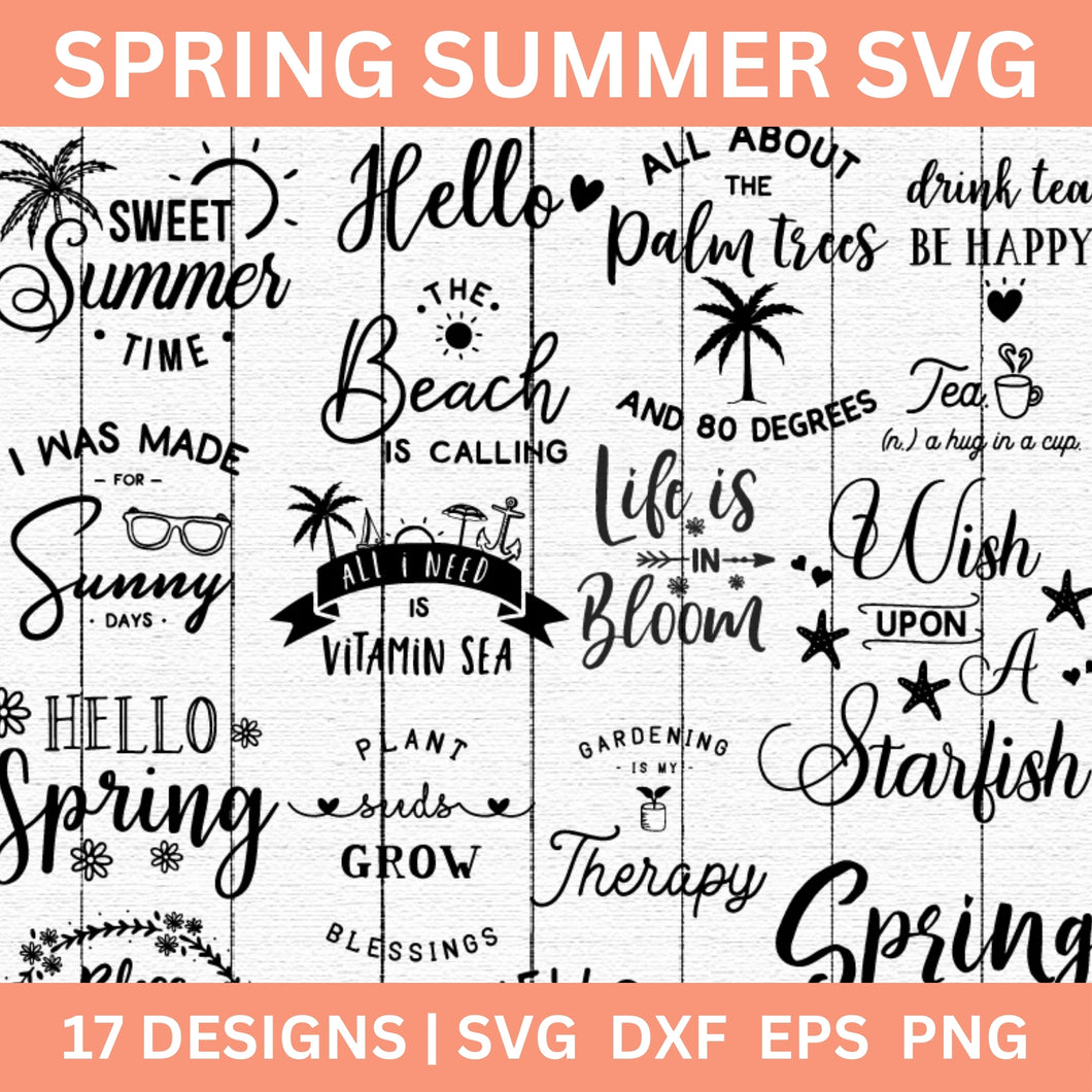 Spring Summer SVG Bundle