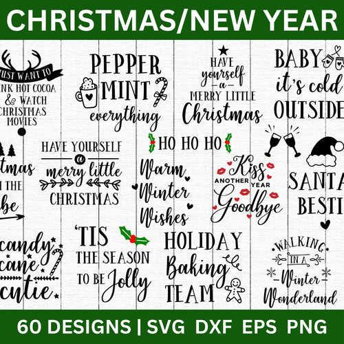 Christmas, New Year SVG Bundle