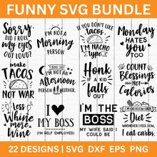 Load image into Gallery viewer, Funny Quotes SVG Bundle