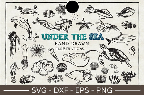 Under the Sea Illustration SVG Bundle