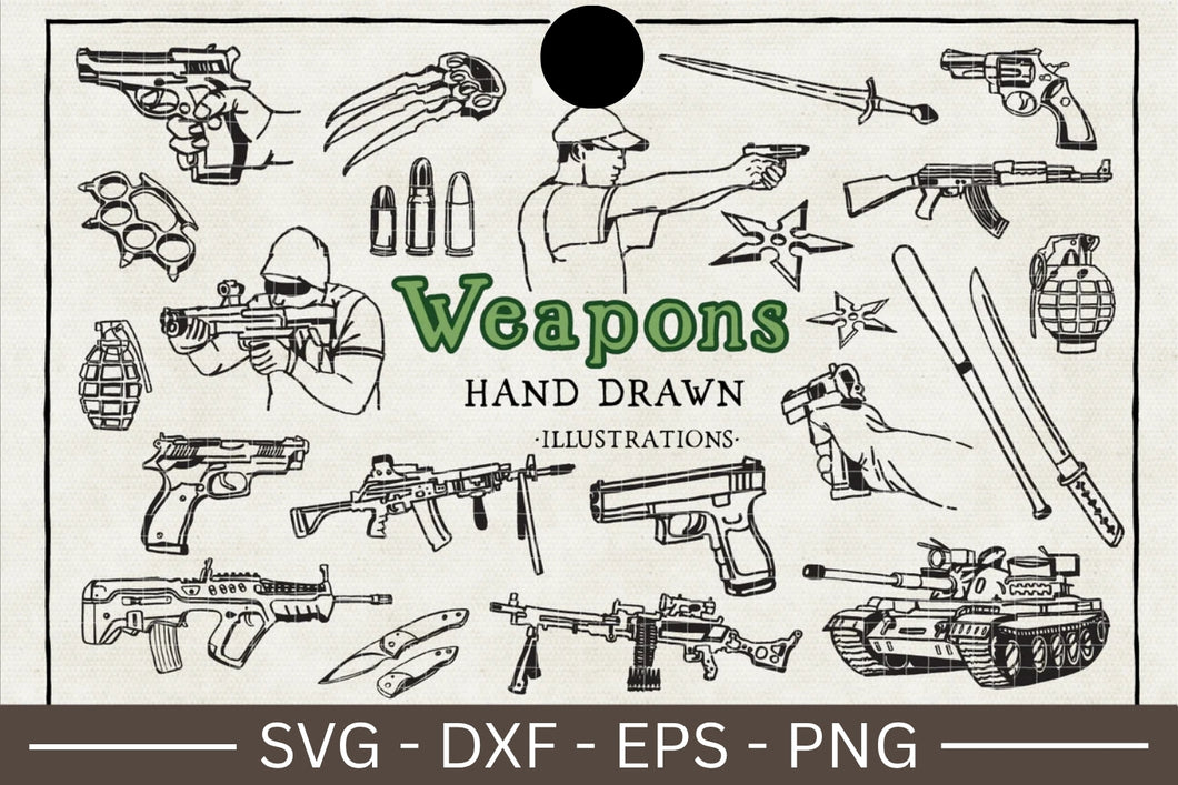 Weapons Illustration SVG Bundle