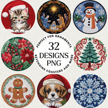 Load image into Gallery viewer, Christmas 3D Ornament Sublimation Bundle Digital Download