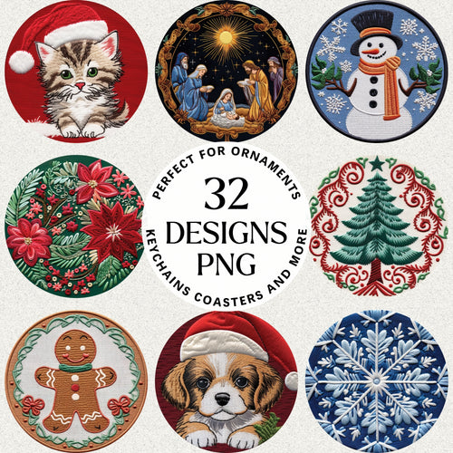Christmas 3D Ornament Sublimation Bundle Digital Download