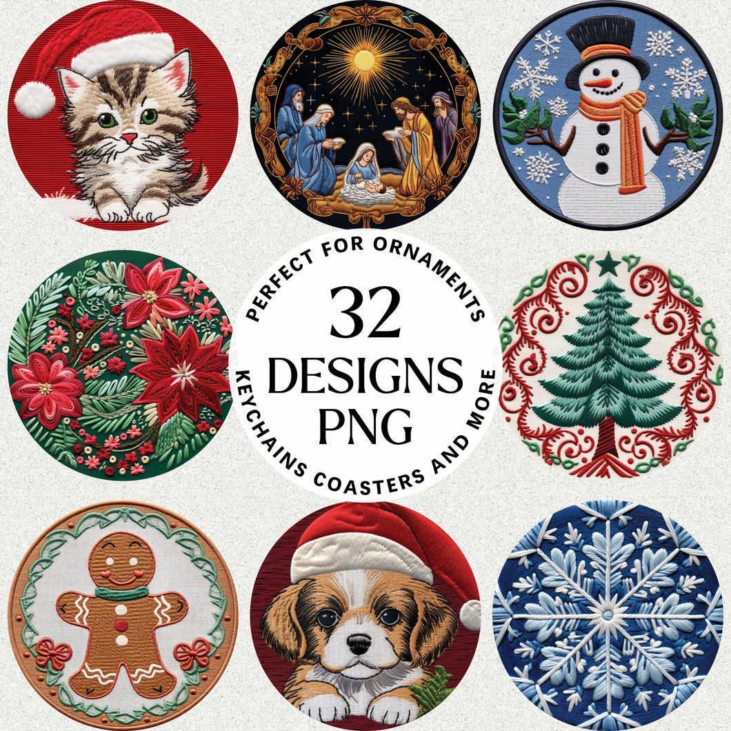 Christmas 3D Ornament Sublimation Bundle Digital Download