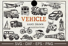 Load image into Gallery viewer, Vehicle Illustration SVG Bundle