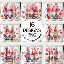 Load image into Gallery viewer, Valentine Gnome Tumbler Wrap Bundle Digital Download