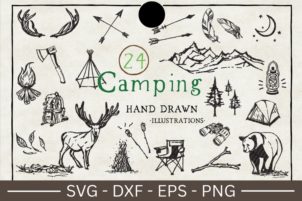 Camping Illustration SVG Bundle