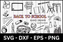 Load image into Gallery viewer, Back to School Illustration SVG Bundle