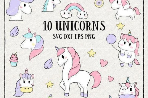 Unicorn Illustration SVG Bundle