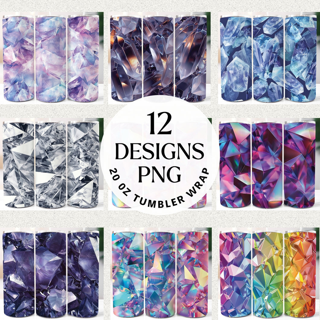 Crystal 20 oz Tumbler Wrap Bundle Digital Download