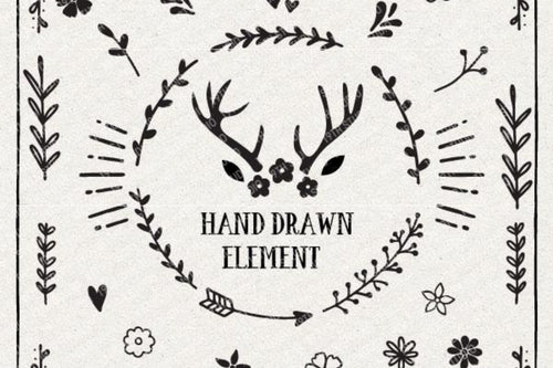 Hand Drawn Elements Illustration SVG Bundle