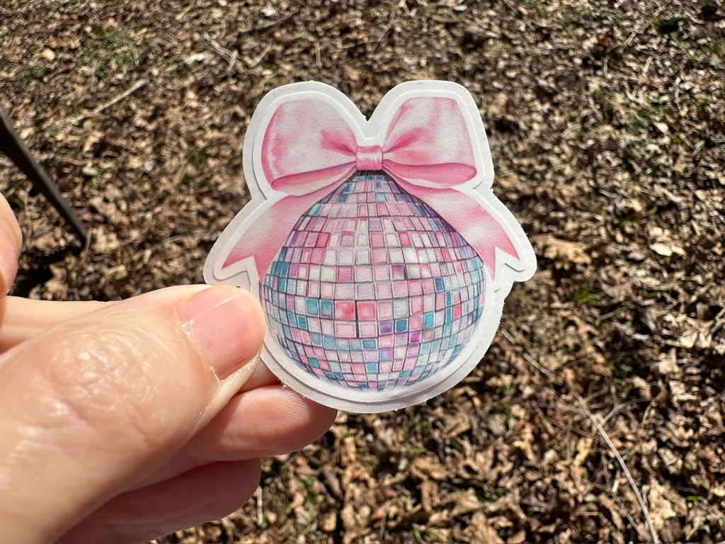 Sticker | 13D | Coquette Disco Ball | Waterproof Vinyl Sticker | Permanent