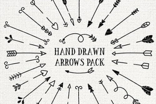 Hand Drawn Arrows Illustration SVG Bundle