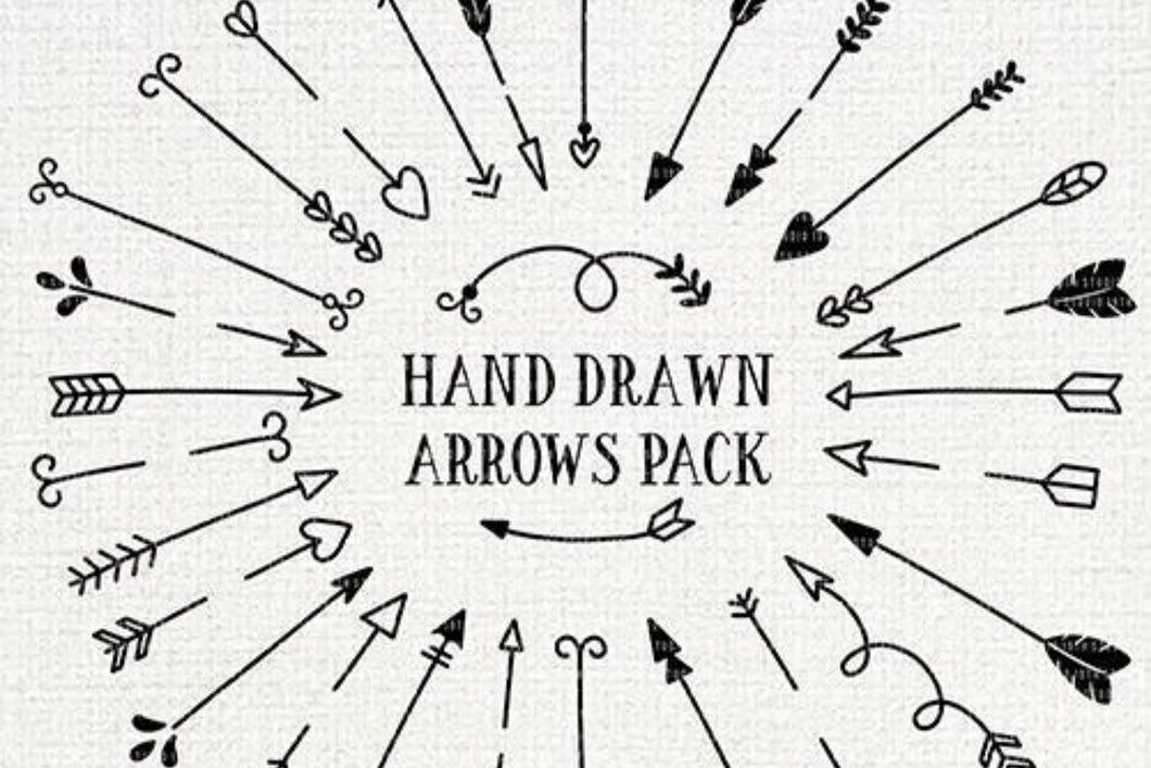 Hand Drawn Arrows Illustration SVG Bundle