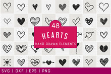 Load image into Gallery viewer, Heart Doodles Illustration SVG Bundle