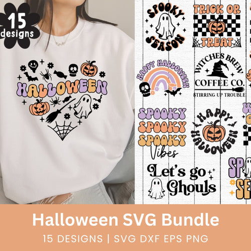 Retro Halloween SVG Bundle