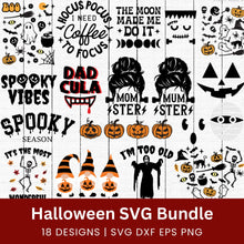 Load image into Gallery viewer, Halloween Shirt SVG Bundle