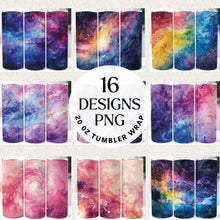 Load image into Gallery viewer, Watercolor Galaxy 20 oz Tumbler Bundle Digital Download