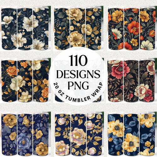 Flowers 20 oz Tumbler Bundle Digital Download