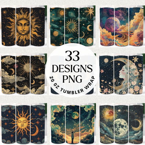 Celestial 20 oz Tumbler Bundle Digital Download