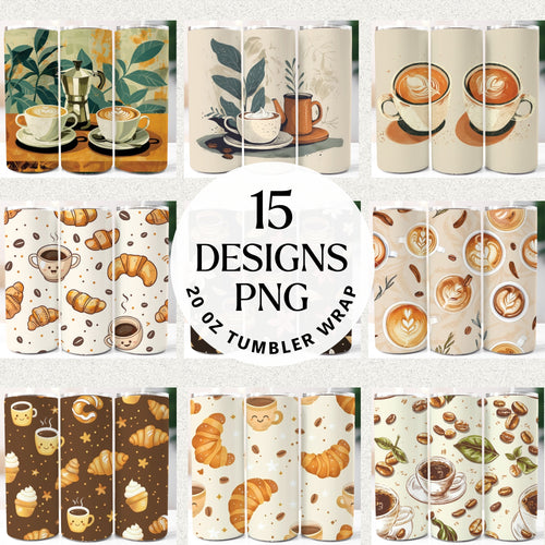 Coffee 20 oz Tumbler Bundle Digital Download