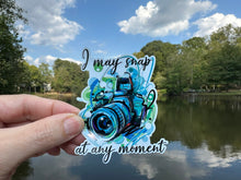 Load image into Gallery viewer, Sticker | 24K | I May Snap | Waterproof Vinyl Sticker | White | Clear | Permanent | Removable | Window Cling | Glitter | Holographic
