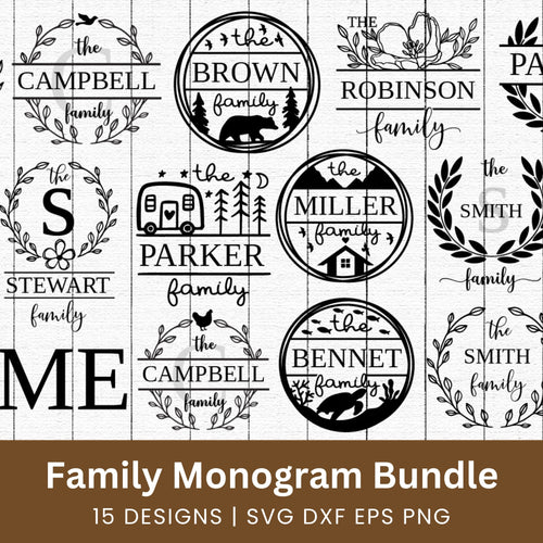 Family Monogram SVG Bundle