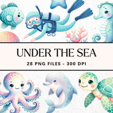 Load image into Gallery viewer, Under the Sea Clipart Bundle Digital Download