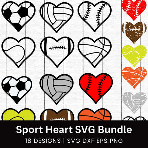 Sport Heart SVG Bundle