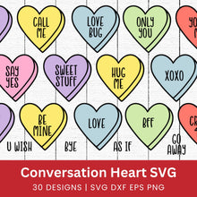 Load image into Gallery viewer, Conversation Hearts SVG Bundle