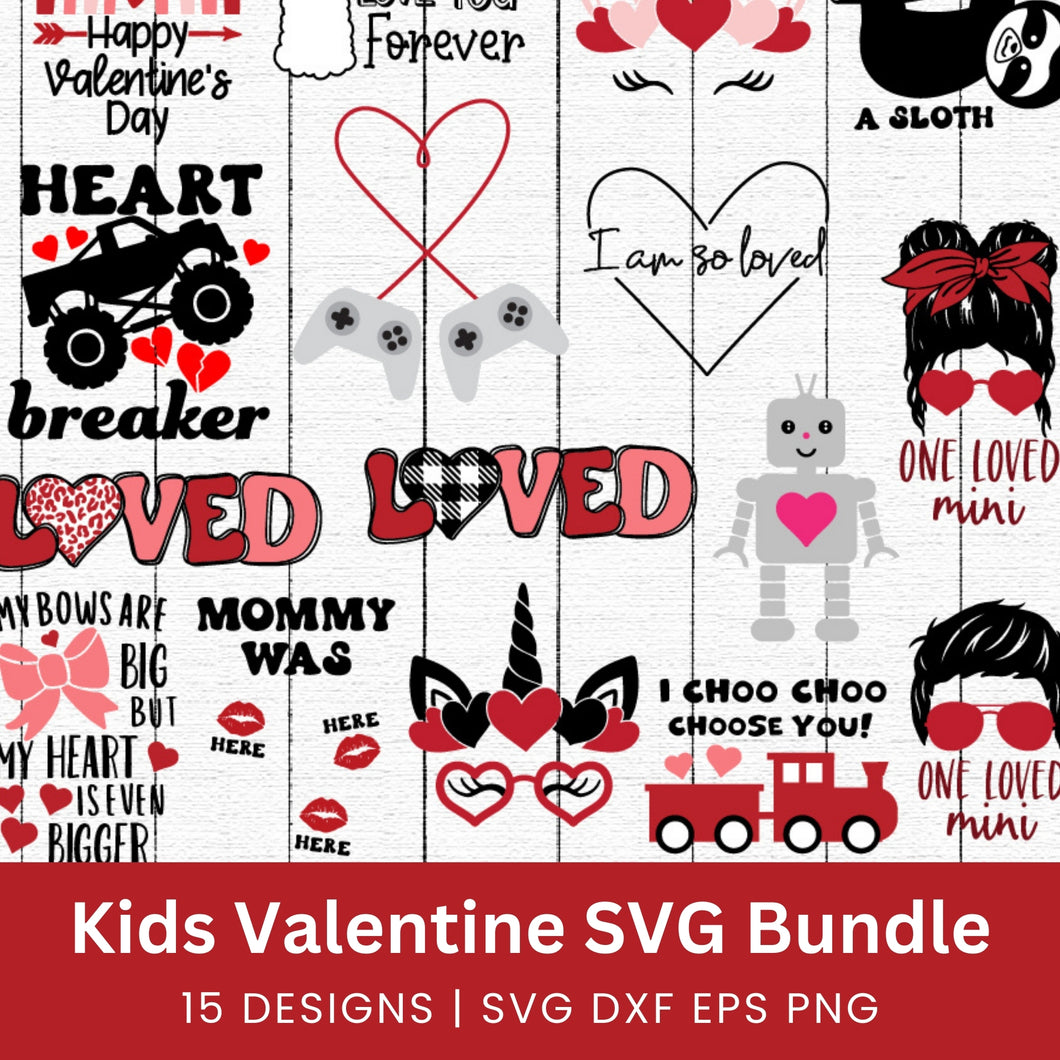 Kids Valentines SVG Bundle