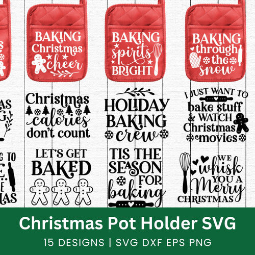 Christmas Pot Holder SVG Bundle