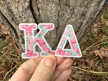 Load image into Gallery viewer, Sorority Sticker | Kappa Delta | KD A | Pink Bows | Waterproof Vinyl Sticker | Permanent