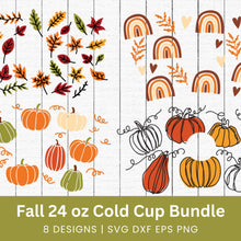 Load image into Gallery viewer, Fall 24 oz Cold Cup SVG Bundle