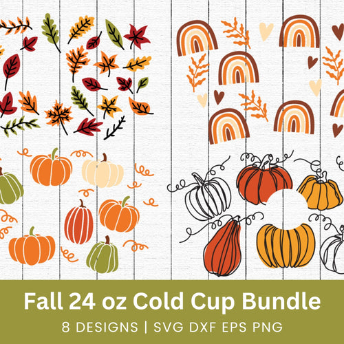 Fall 24 oz Cold Cup SVG Bundle